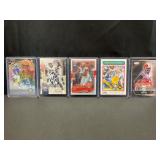 5 Assorted NFL on card Autographs