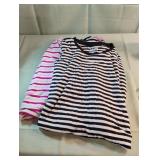 Ladies cotton dresses. Pink is 1X and black is 2X