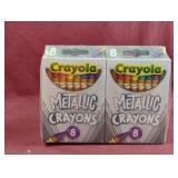 Crayola Metallic Crayons. 12-8 ct packs