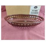 Classic oval plastic basket, brown. 36 total