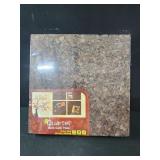 4 pk frameless dark cork tiles 12x12