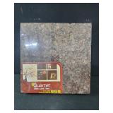 4 pk frameless dark cork tiles 12x12