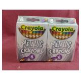 Crayola Metallic Crayons. 12-8 ct packs