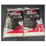 Two packs supertuff 4x10 dropcloths