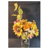 Fall sunflower vase decor arrangement