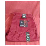GAP 5 pocket pant size 40 x 30. Burgandy
