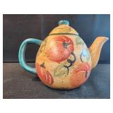 Ceramic pumpkin decorative teapot 6"