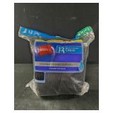 12 pair boys crew socks black size medium 9-2 1/2