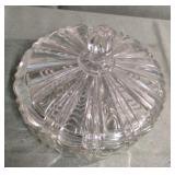 Vintage Anchor Hocking glass candy dish with lid