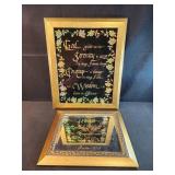 14x17 Serenity prayer wall decor, 11x10 mirrored