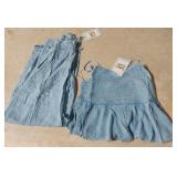 Summer 2 piece ladies outfit. Lt demin size S. 2