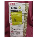 Jumbo paper clips. 8-100 ct boxes