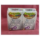 Crayola Metallic Crayons. 12-8 ct packs