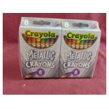Crayola Metallic Crayons. 12-8 ct packs