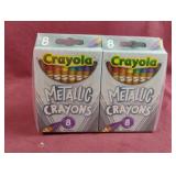 Crayola Metallic Crayons. 12-8 ct packs