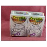 Crayola Metallic Crayons. 12-8 ct packs
