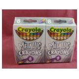 Crayola Metallic Crayons. 12-8 ct packs
