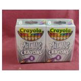 Crayola Metallic Crayons. 12-8 ct packs