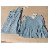 Summer 2 piece ladies outfit. Lt demin size L. 2