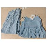 Summer 2 piece ladies outfit. Lt demin size L. 2
