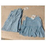 Summer 2 piece ladies outfit. Lt demin size L. 2