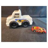 Dino car and hot wheels car