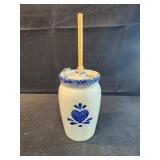 Mini stoneware butter churn