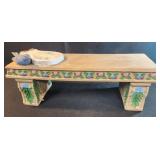 16x5 garden decor bench resin