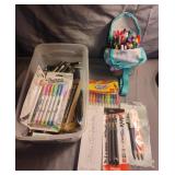 Markers, pens, pencils and more.....