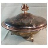 Vintage Oneida silver plated 3 footed serving