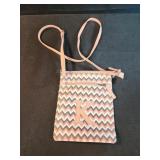 Chevron " K" small purse 7x8