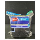 12 pair boys crew socks black size medium 9-2 1/2