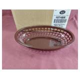 Classic Oval plastic brown basket. 36 total