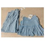 Summer 2 piece ladies outfit. Lt demin size XL. 2
