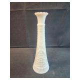 9" vintage stars and bars milk glass vase