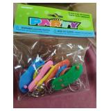 Flip Flop key chains. 12-6 ct packa