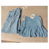 Summer 2 piece ladies outfit. Lt demin size M. 2