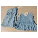 Summer 2 piece ladies outfit. Lt demin size M. 2