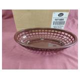 Classic oval plastic basket, brown. 36 total