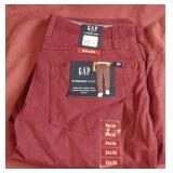 GAP 5 pocket pant size 34 x 30. Burgandy