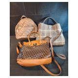 3 purses pocketbook handbags totes
