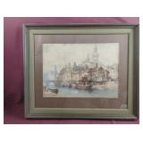 Vintage W. Collins painting 23 x 19.5