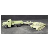 1960s army truck and tank plastic toys