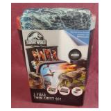 Jurassic World 3 piece twin sheet set. New