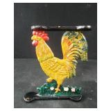 cast iron rooster doorstop