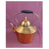 Vintage copper brass tea pot