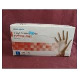 Vinyl exam gloves. 100 ct Size L