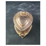 vintage Art Nouveau heart-shaped jewelry or