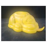 Plastic yellow jello mold