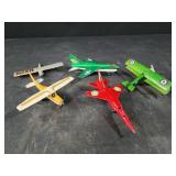 vintage die-cast toy airplanes.
